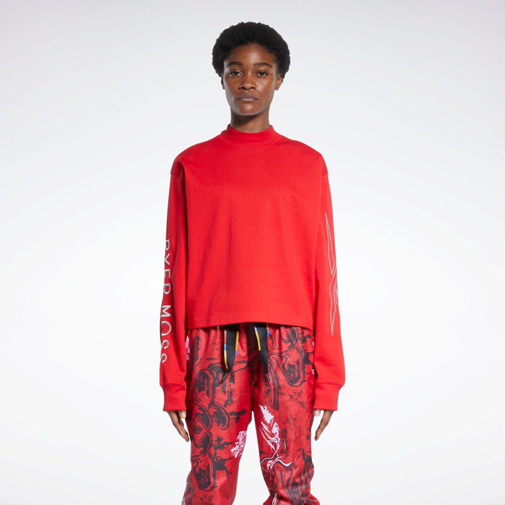 Reebok Reebok by Pyer Moss Turtleneck Long Sleeve T-Shirt Punainen | YQJDXI-982