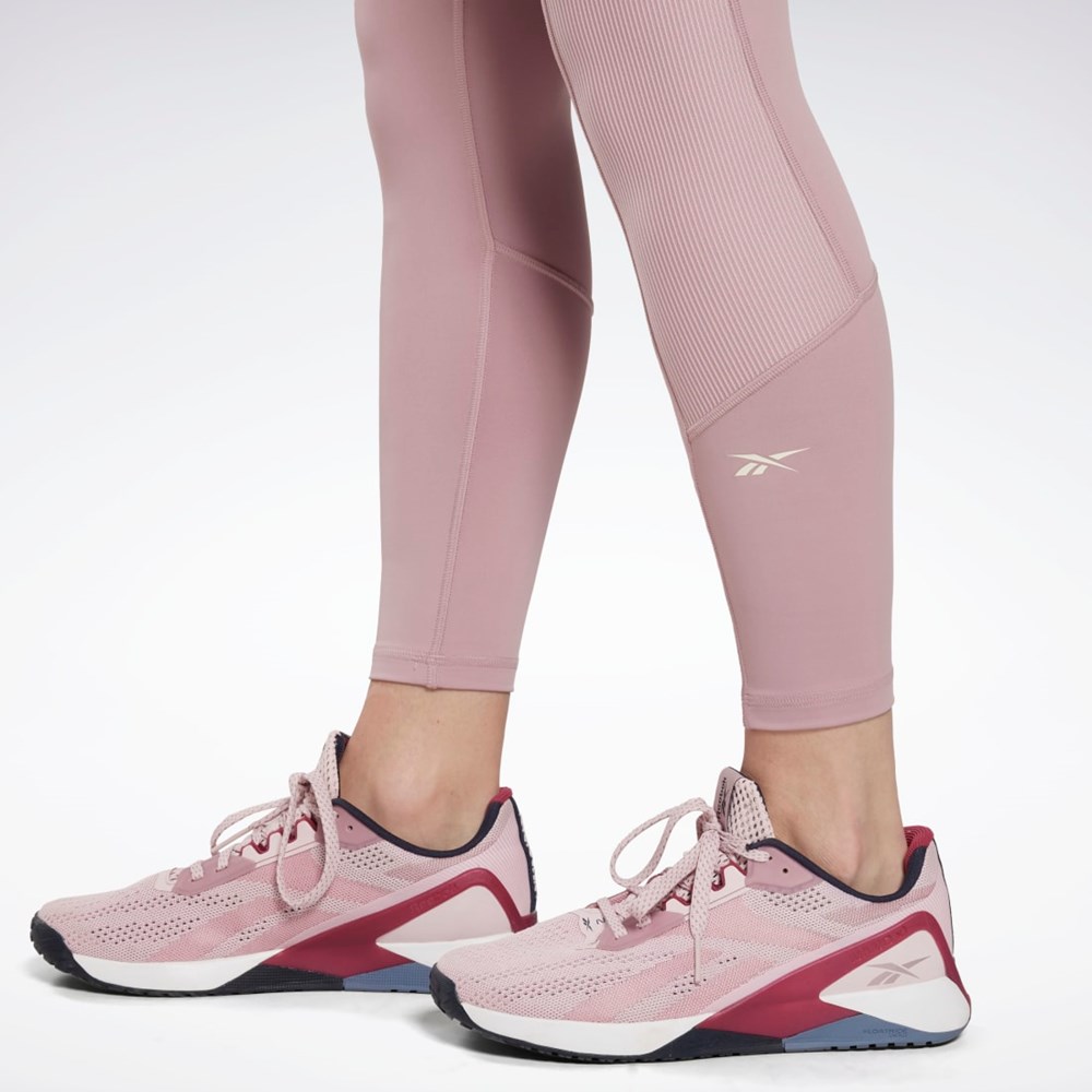Reebok Rib High-Rise Leggings Infused Lilac | HSMGVK-695