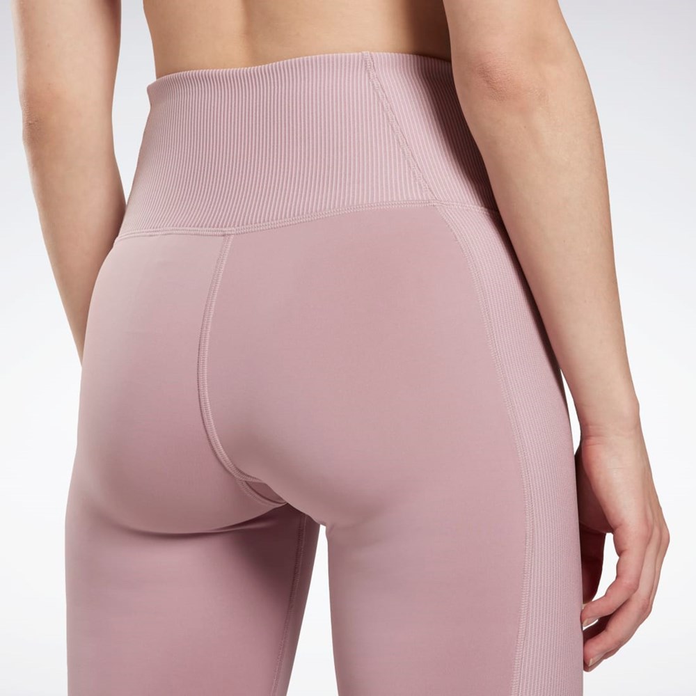 Reebok Rib High-Rise Leggings Infused Lilac | HSMGVK-695
