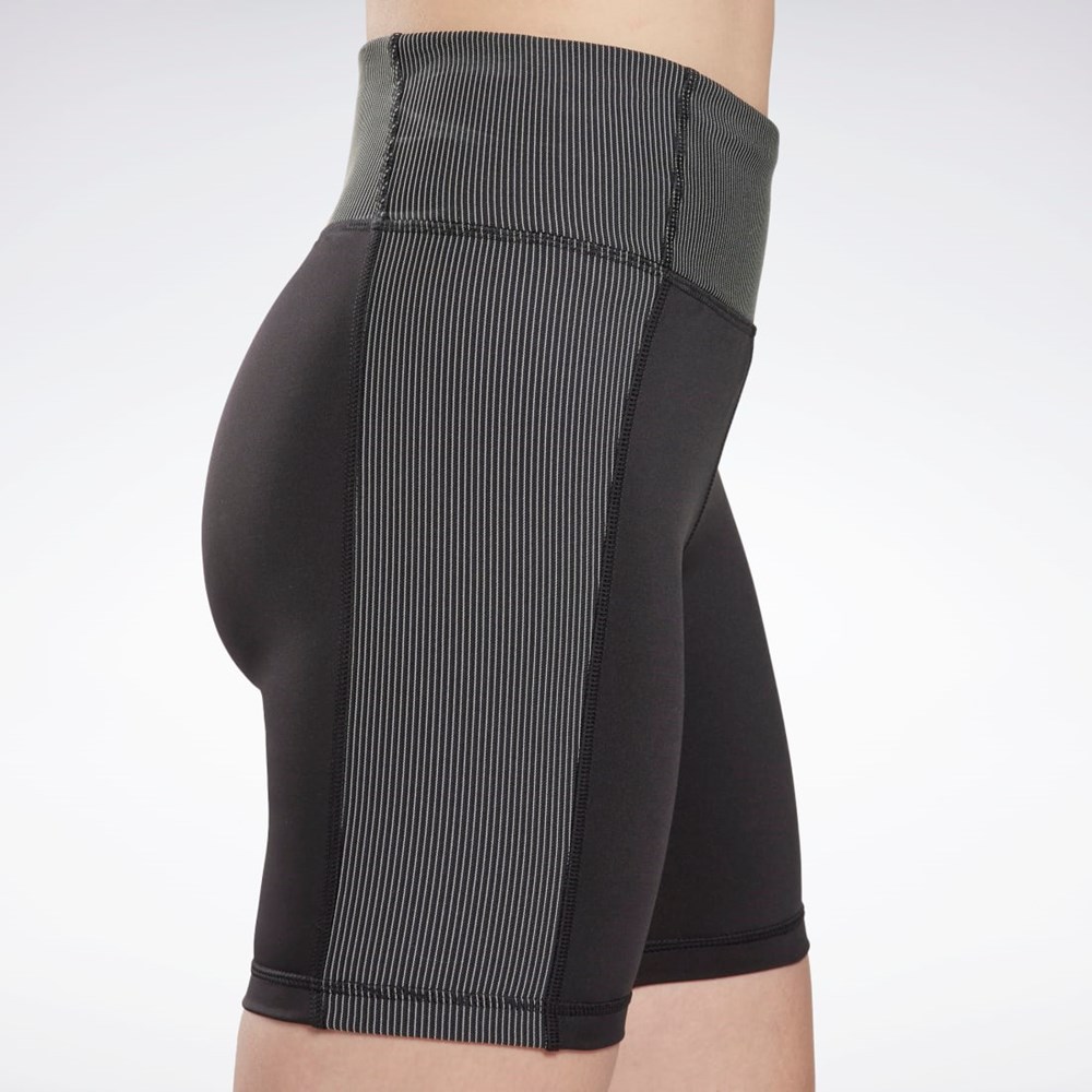 Reebok Rib High-Rise Leggings Mustat | GVPITM-710