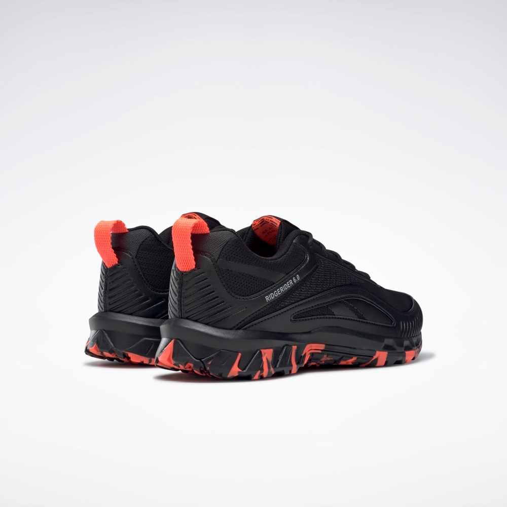 Reebok Ridgerider 6 Shoes Mustat Harmaat Oranssi | GHSWCB-570