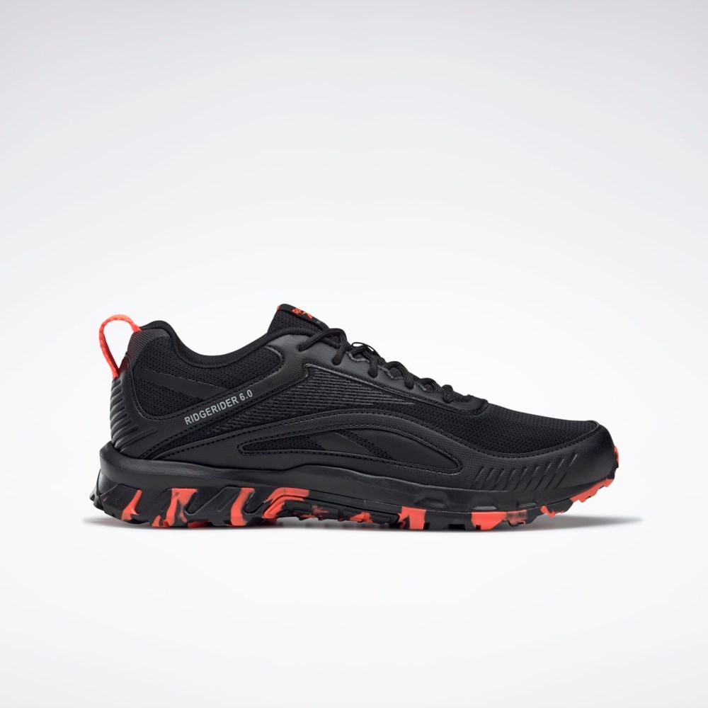 Reebok Ridgerider 6 Shoes Mustat Harmaat Oranssi | GHSWCB-570