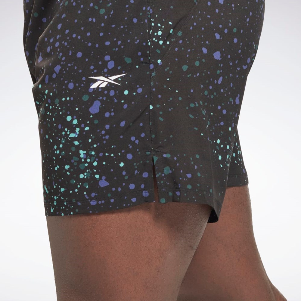 Reebok Strength Allover Print Shorts Mustat | QEOLMA-659