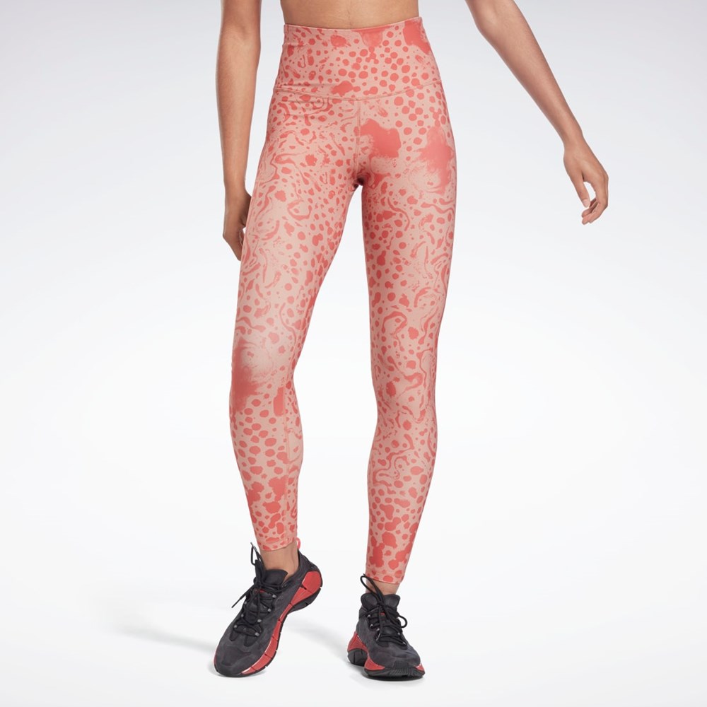 Reebok Studio Lux HR 2.0 Modern Safari Tights Koralli | TDGVXB-340