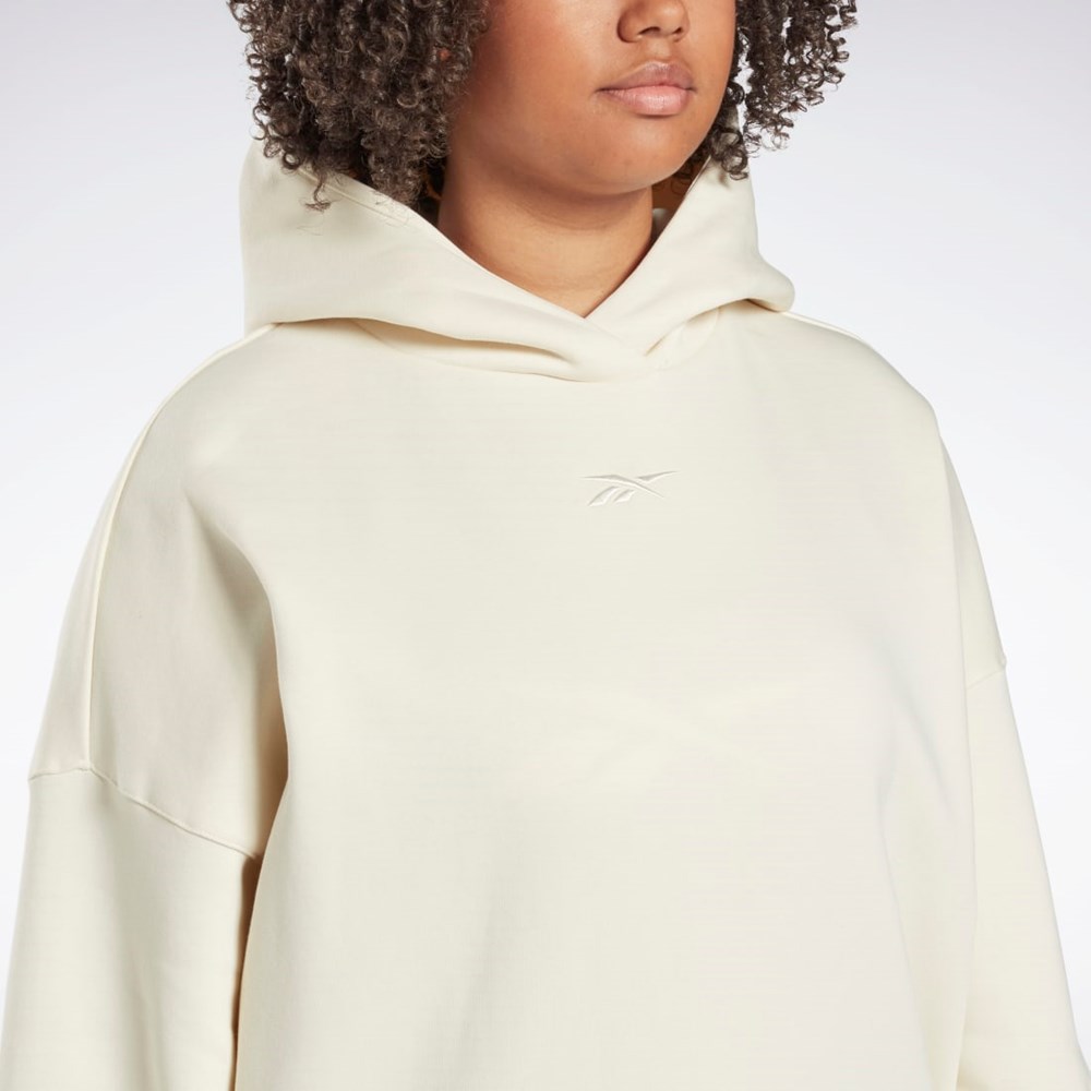 Reebok Studio Recycled Oversize Hoodie (Plus Size) Valkoinen | AKGMBE-298