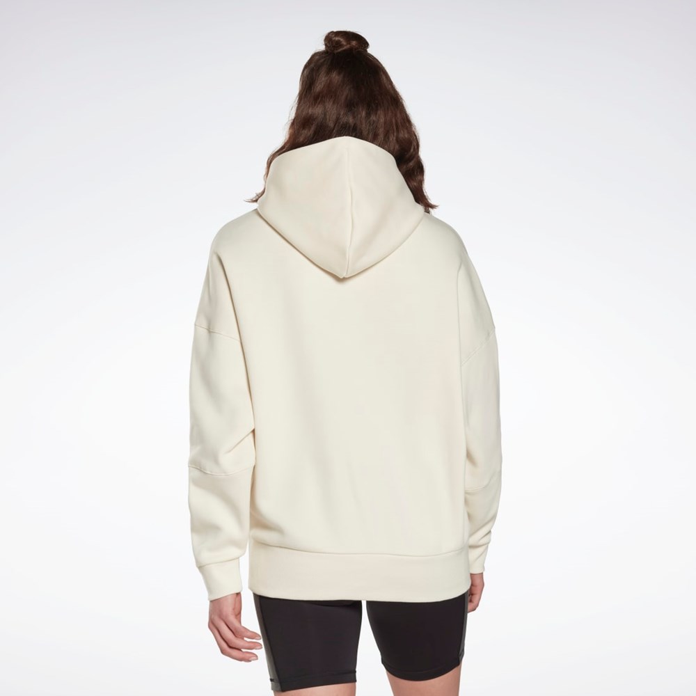Reebok Studio Recycled Oversize Hoodie Valkoinen | OXNQML-526