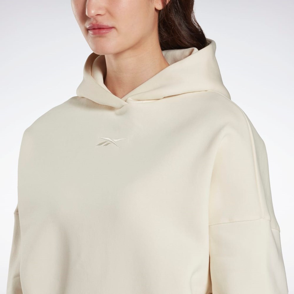 Reebok Studio Recycled Oversize Hoodie Valkoinen | OXNQML-526