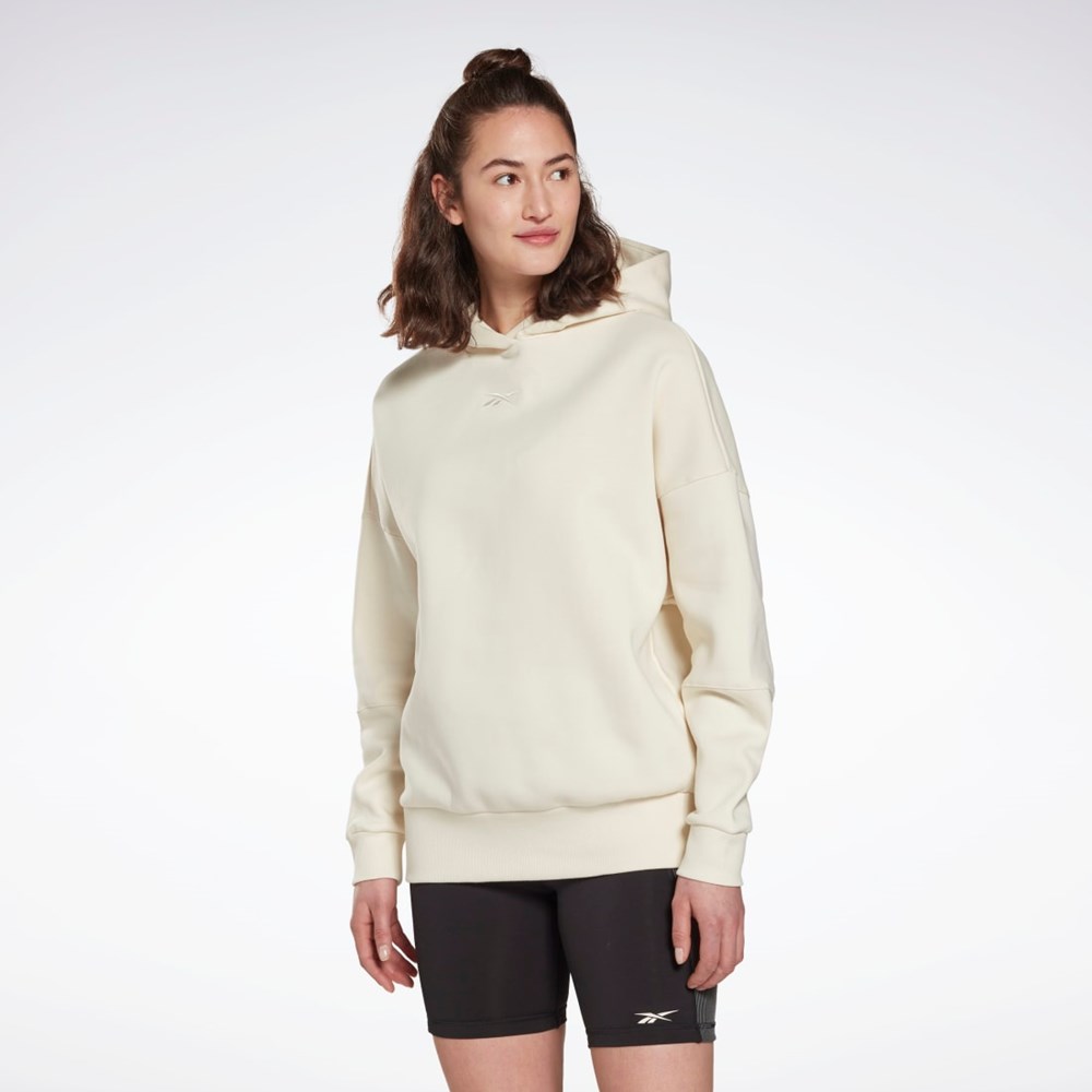 Reebok Studio Recycled Oversize Hoodie Valkoinen | OXNQML-526