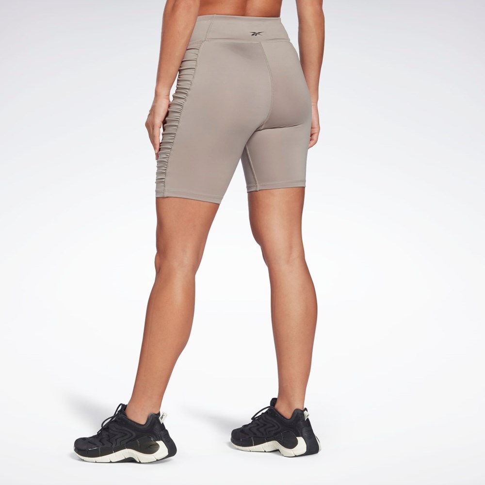 Reebok Studio Ruched High Rise Legging Shorts Harmaat | VPFQOW-534