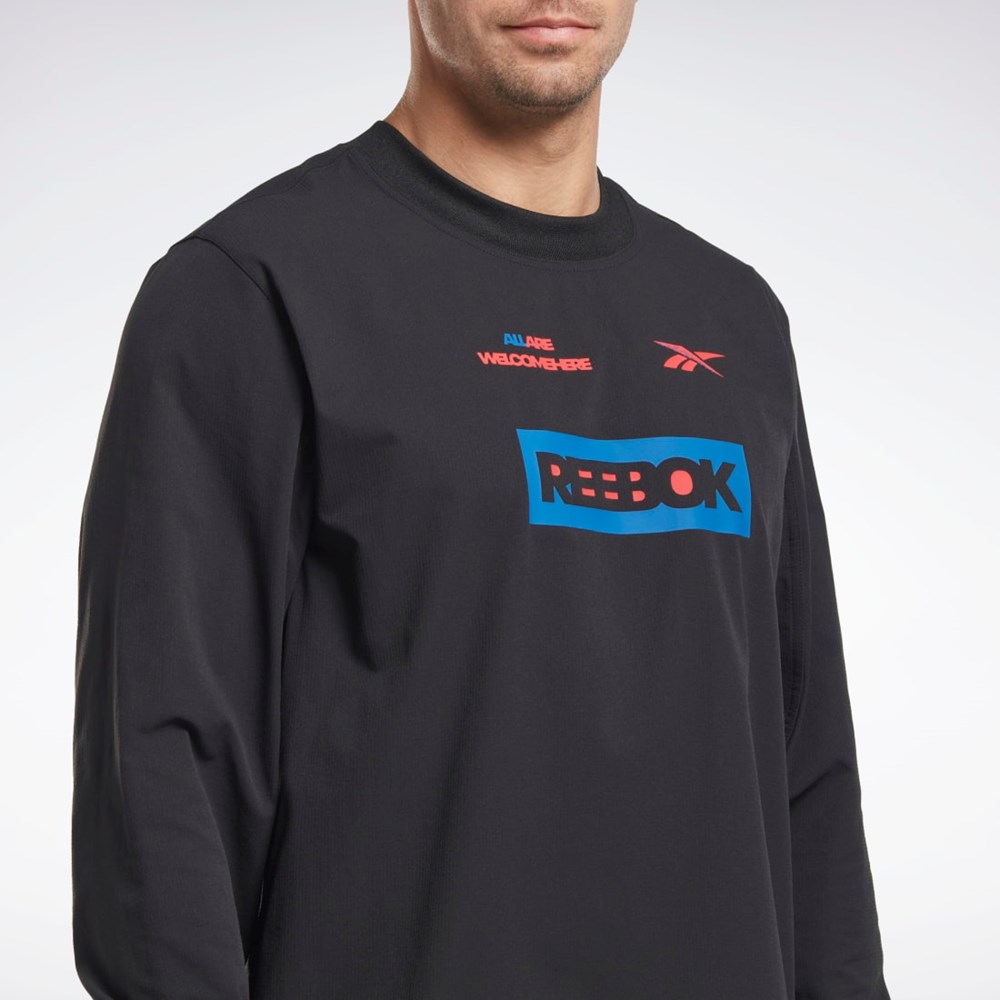 Reebok THERMOWARM+GRAPHENE Long Sleeve Välikerros T-Shirt Mustat | HUESRK-032
