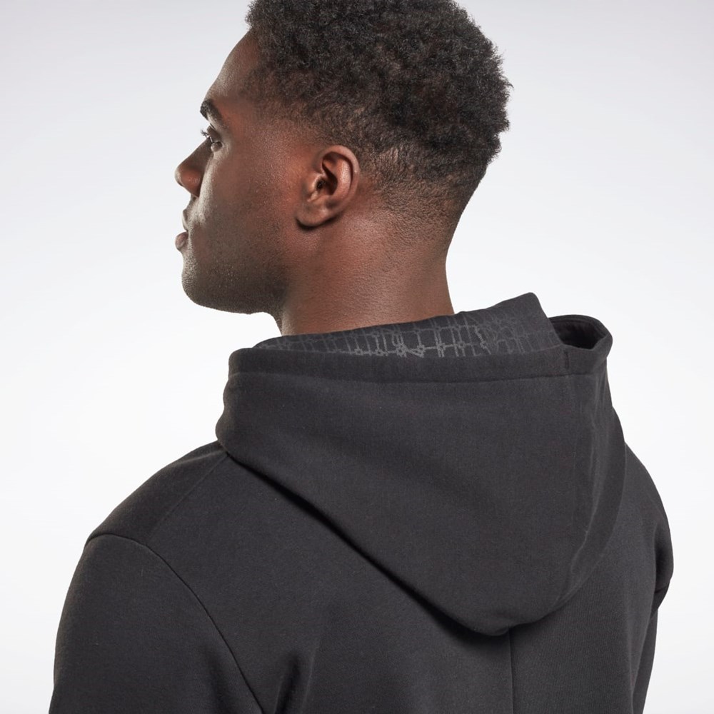 Reebok THERMOWARM+GRAPHENE Puuvilla Hoodie Mustat | RJXZPS-390