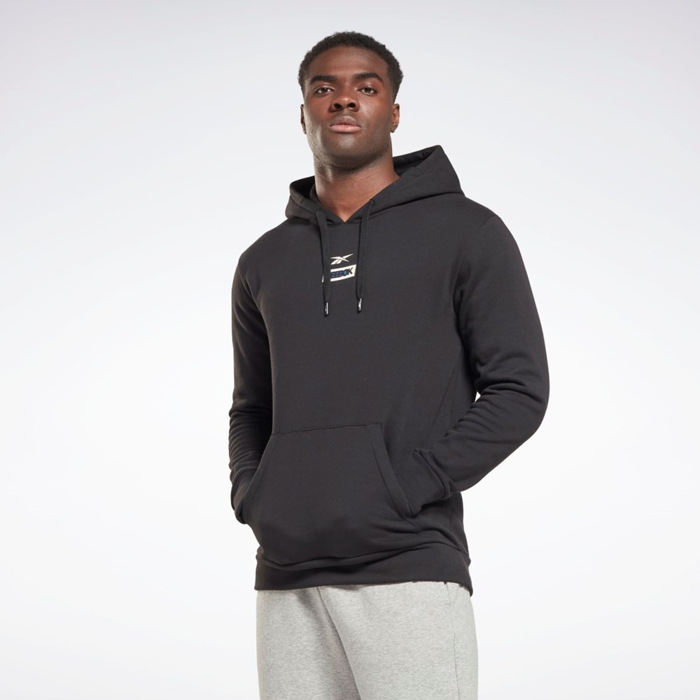 Reebok THERMOWARM+GRAPHENE Puuvilla Hoodie Mustat | RJXZPS-390