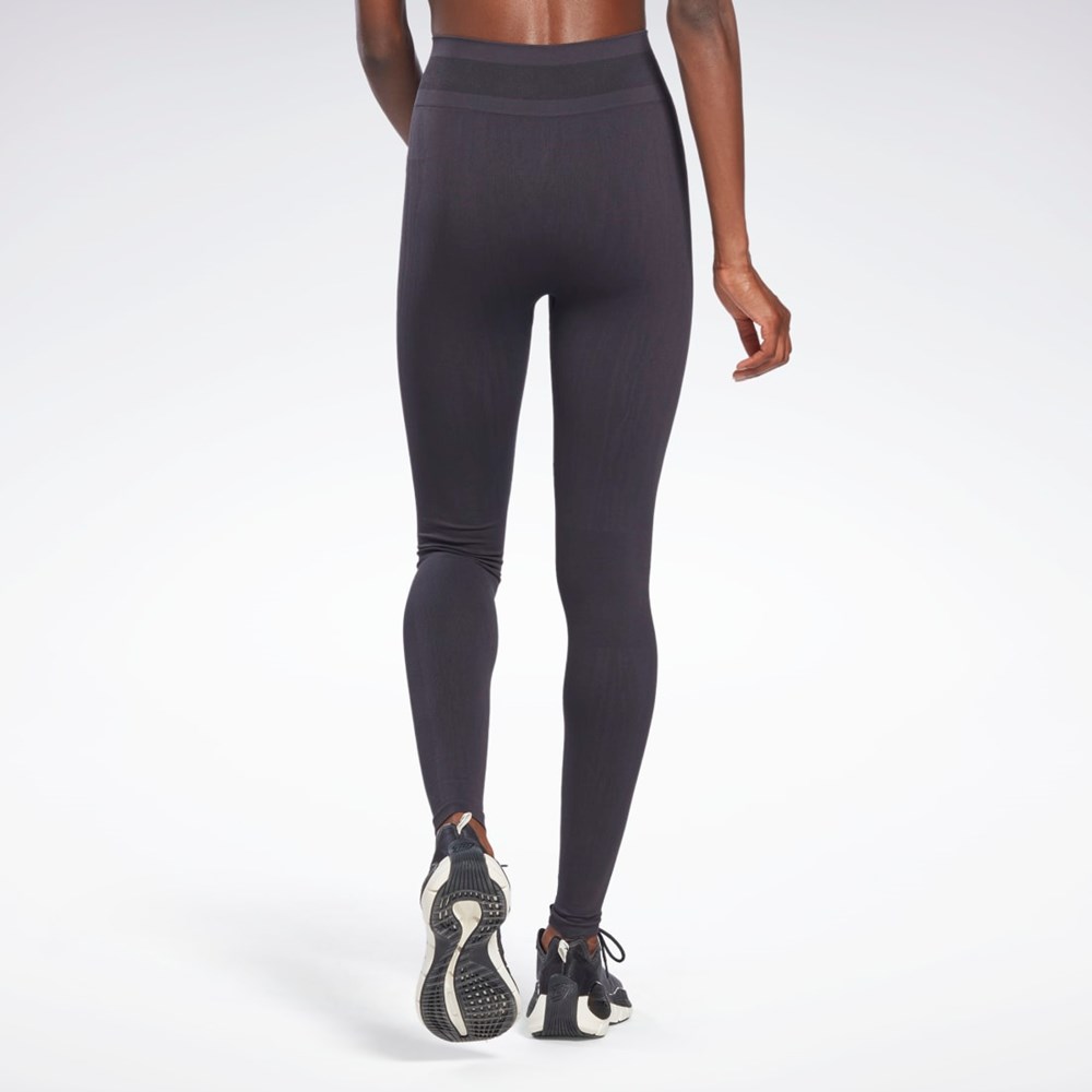 Reebok United By Fitness Myoknit Seamless Leggings Mustat | QLHYGT-657