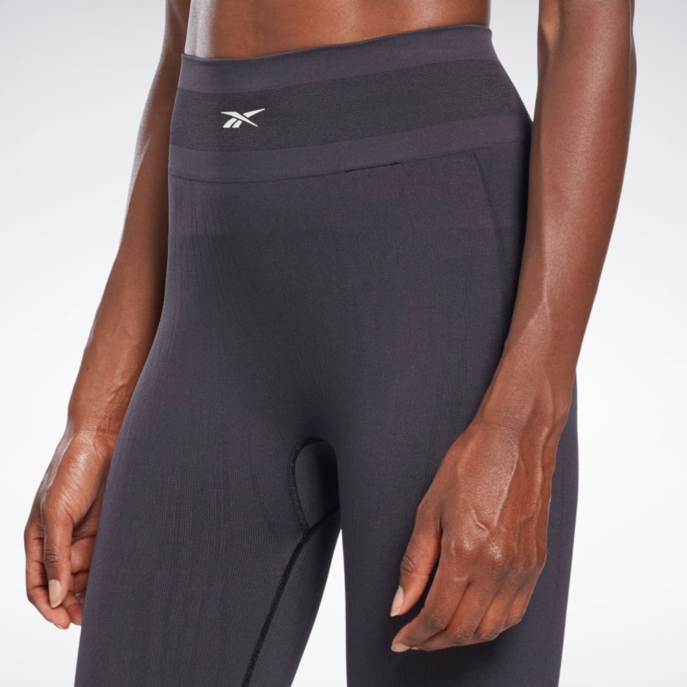 Reebok United By Fitness Myoknit Seamless Leggings Mustat | QLHYGT-657