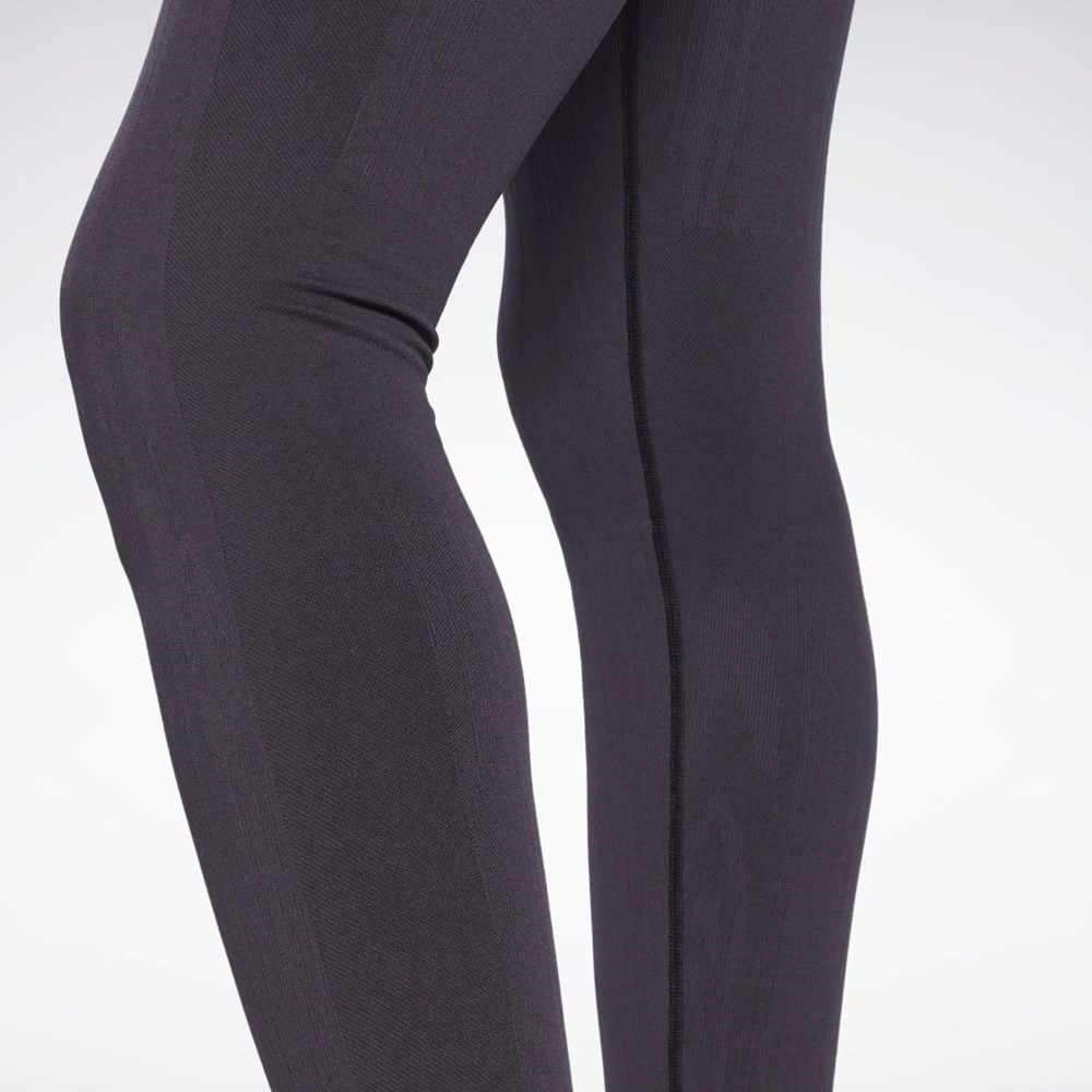 Reebok United By Fitness Myoknit Seamless Leggings Mustat | QLHYGT-657