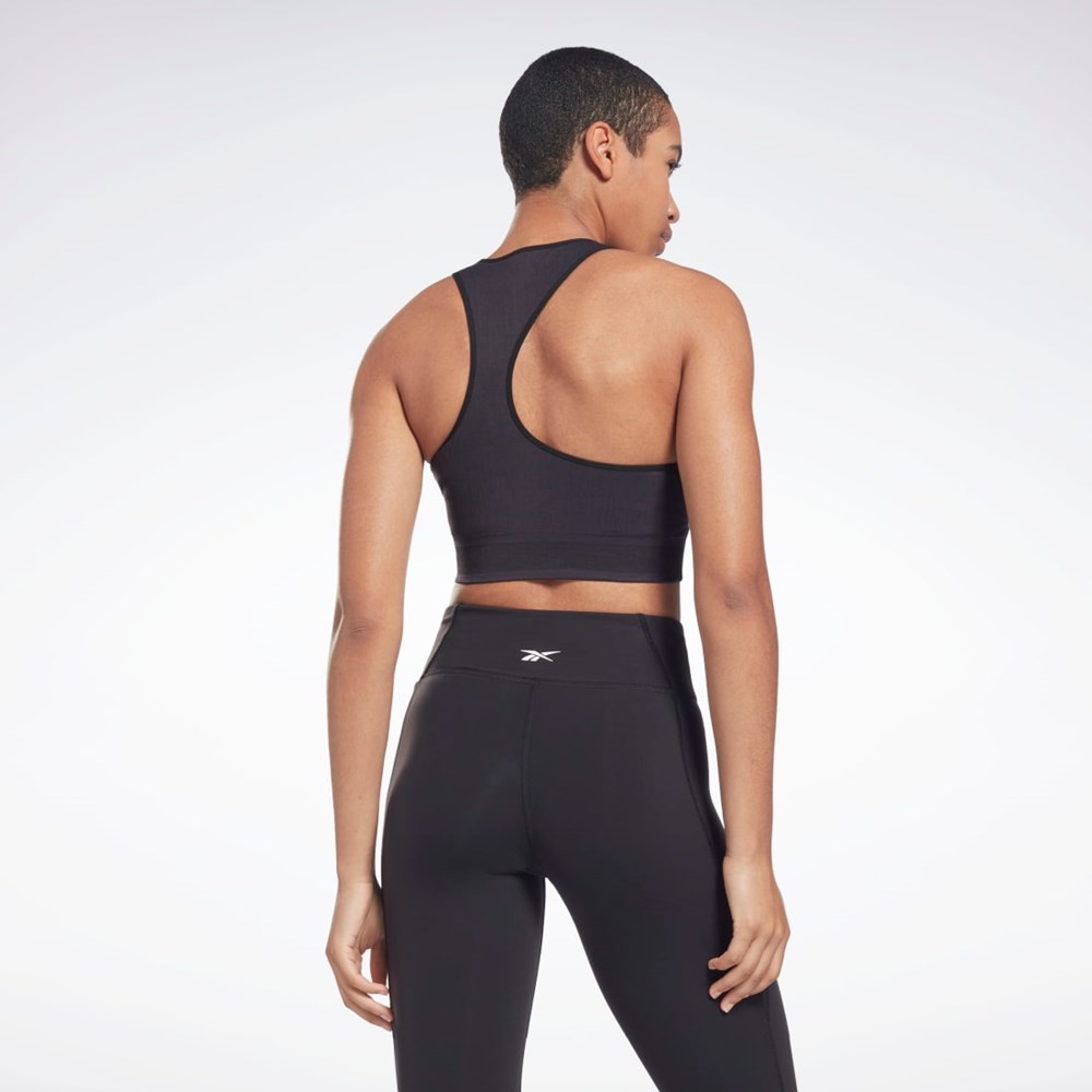 Reebok United By Fitness Myoknit Seamless Top Mustat | WFCGEQ-490