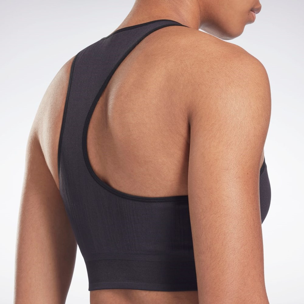Reebok United By Fitness Myoknit Seamless Top Mustat | WFCGEQ-490