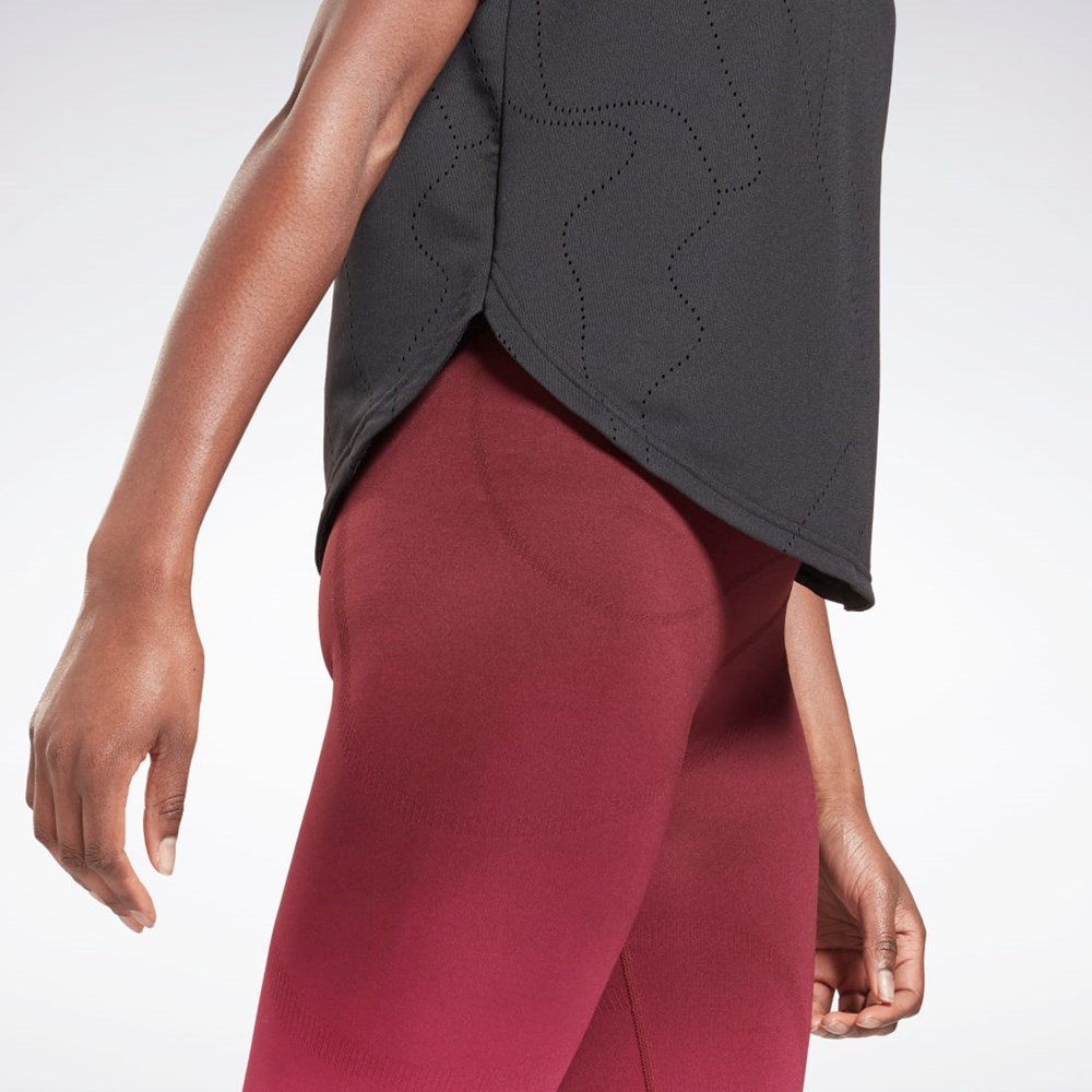 Reebok United By Fitness Perforated T-Shirt Mustat | ZTFOJB-250
