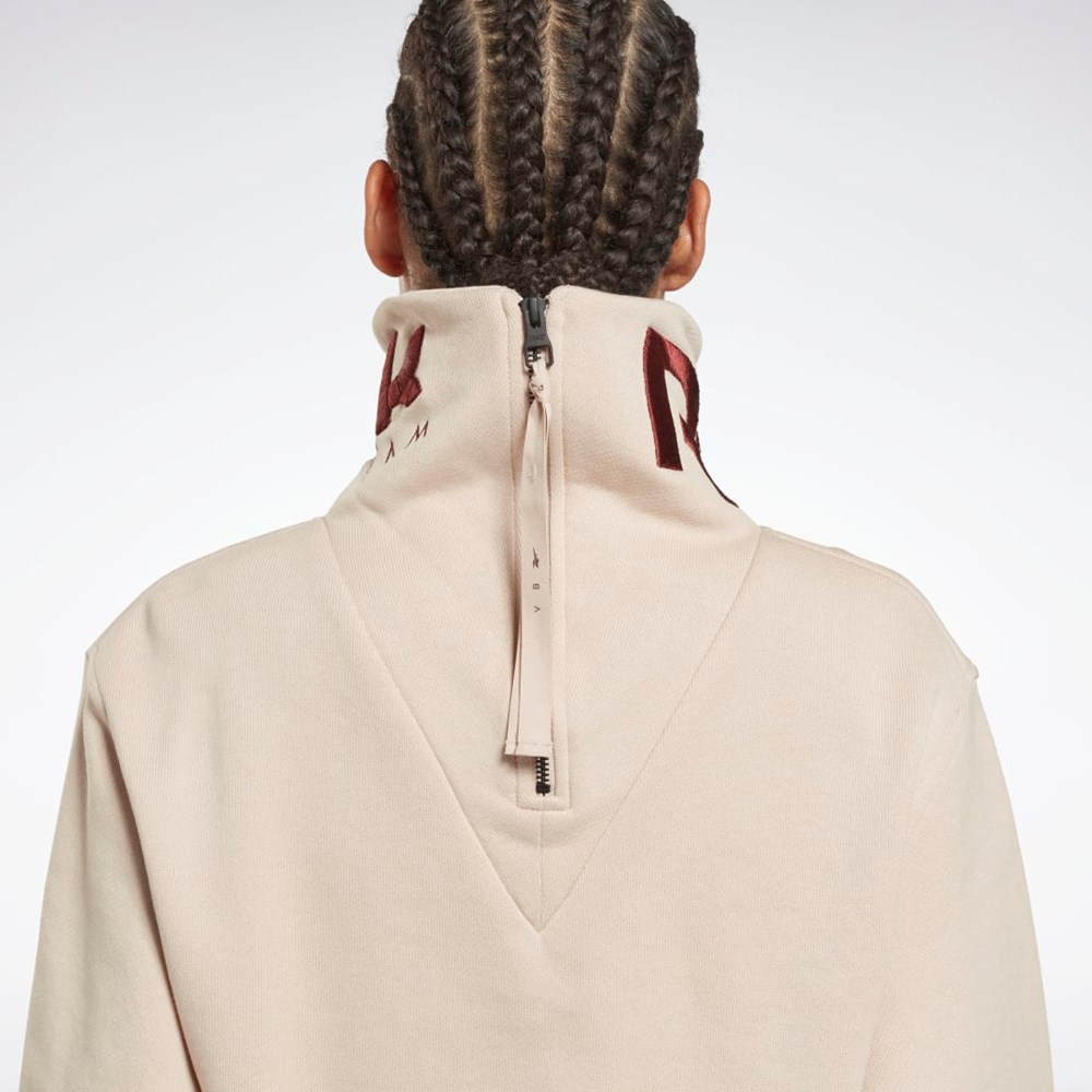 Reebok Victoria Beckham Cowl Neck Jumper Soft Ecru | QXSEID-026