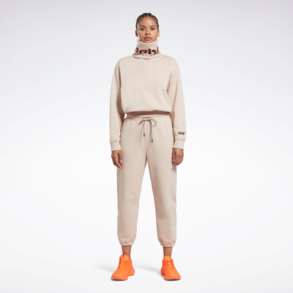 Reebok Victoria Beckham Cowl Neck Jumper Soft Ecru | QXSEID-026