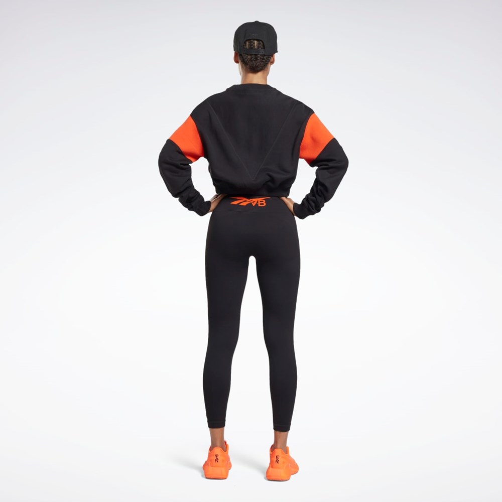 Reebok Victoria Beckham Graafinen Sweatshirt Mustat | LMDJPO-429