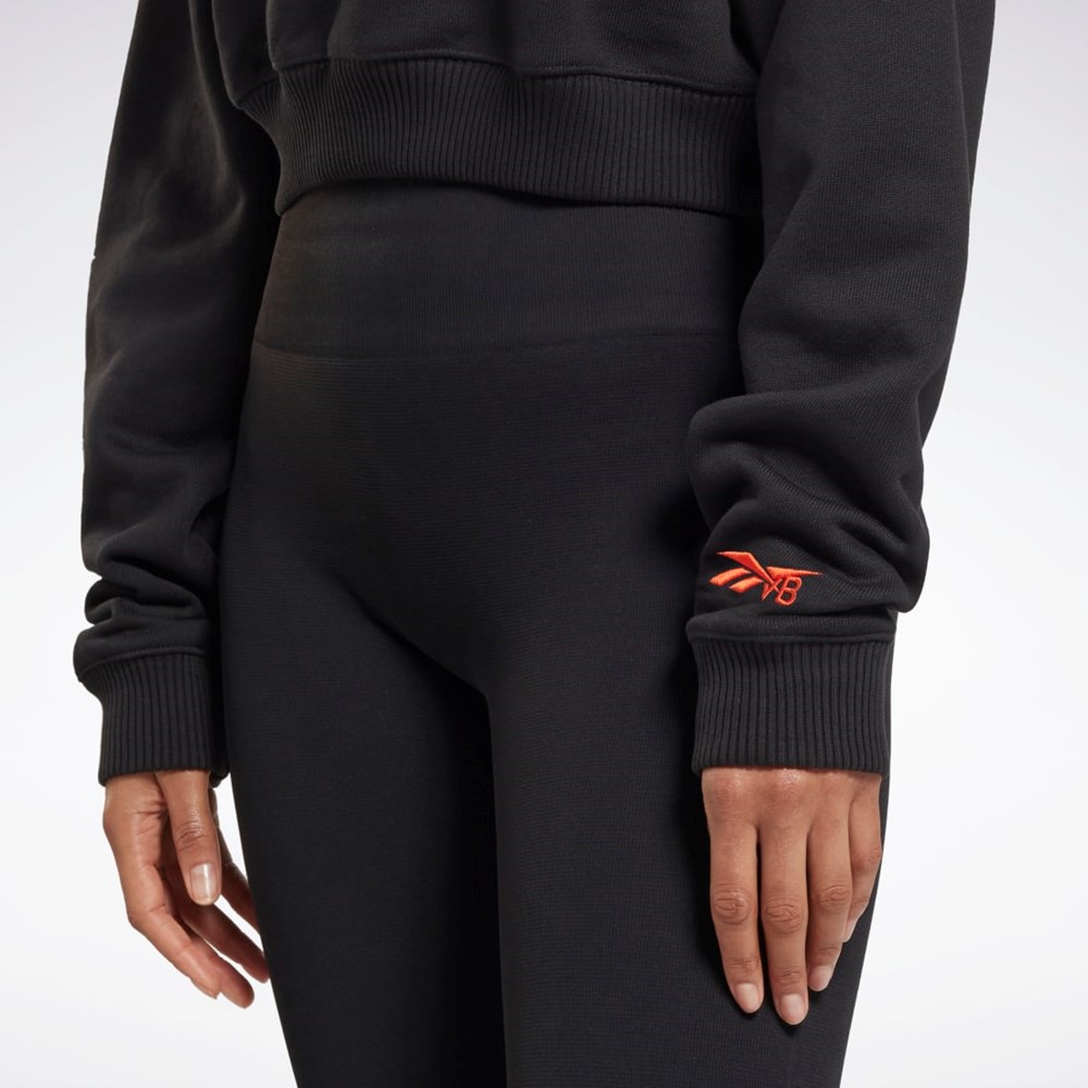 Reebok Victoria Beckham Graafinen Sweatshirt Mustat | LMDJPO-429