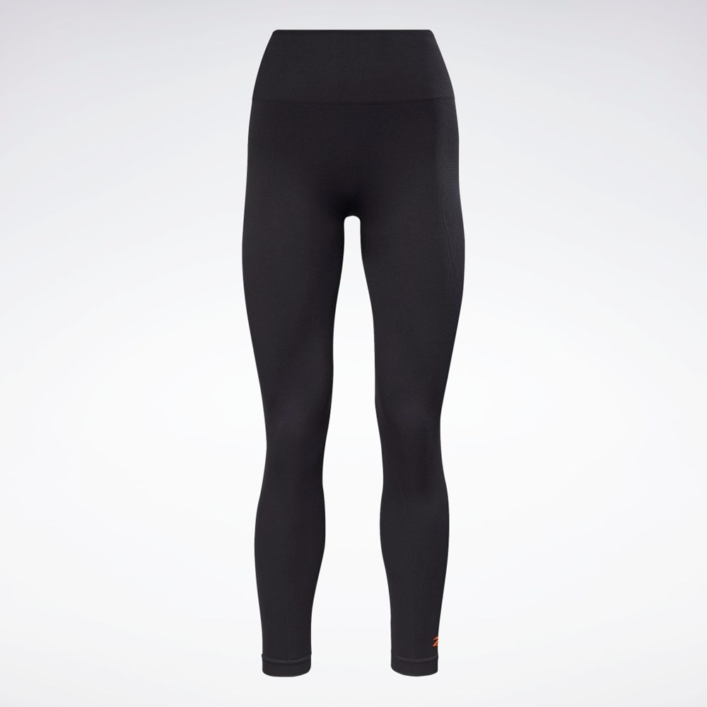 Reebok Victoria Beckham Seamless Leggings Mustat | SMWLNC-214