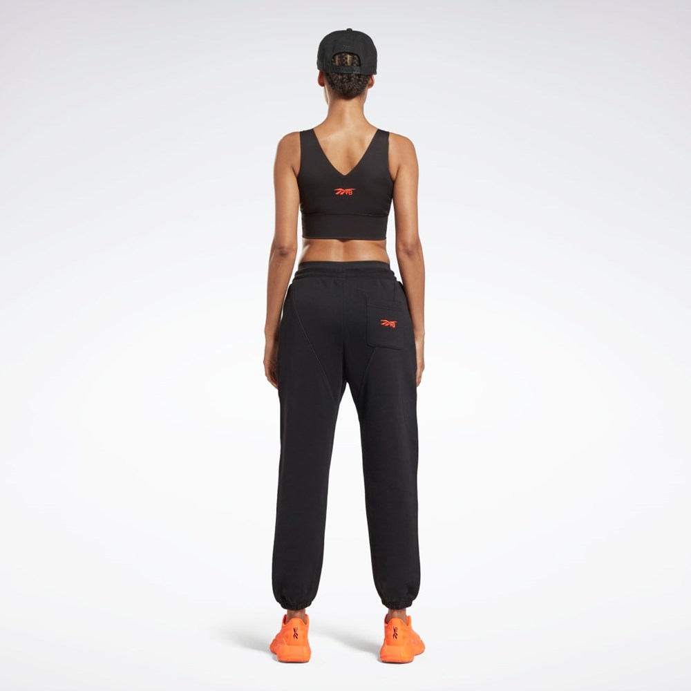 Reebok Victoria Beckham Suoraan Leg Joggers Mustat Oranssi | KMFWGS-241