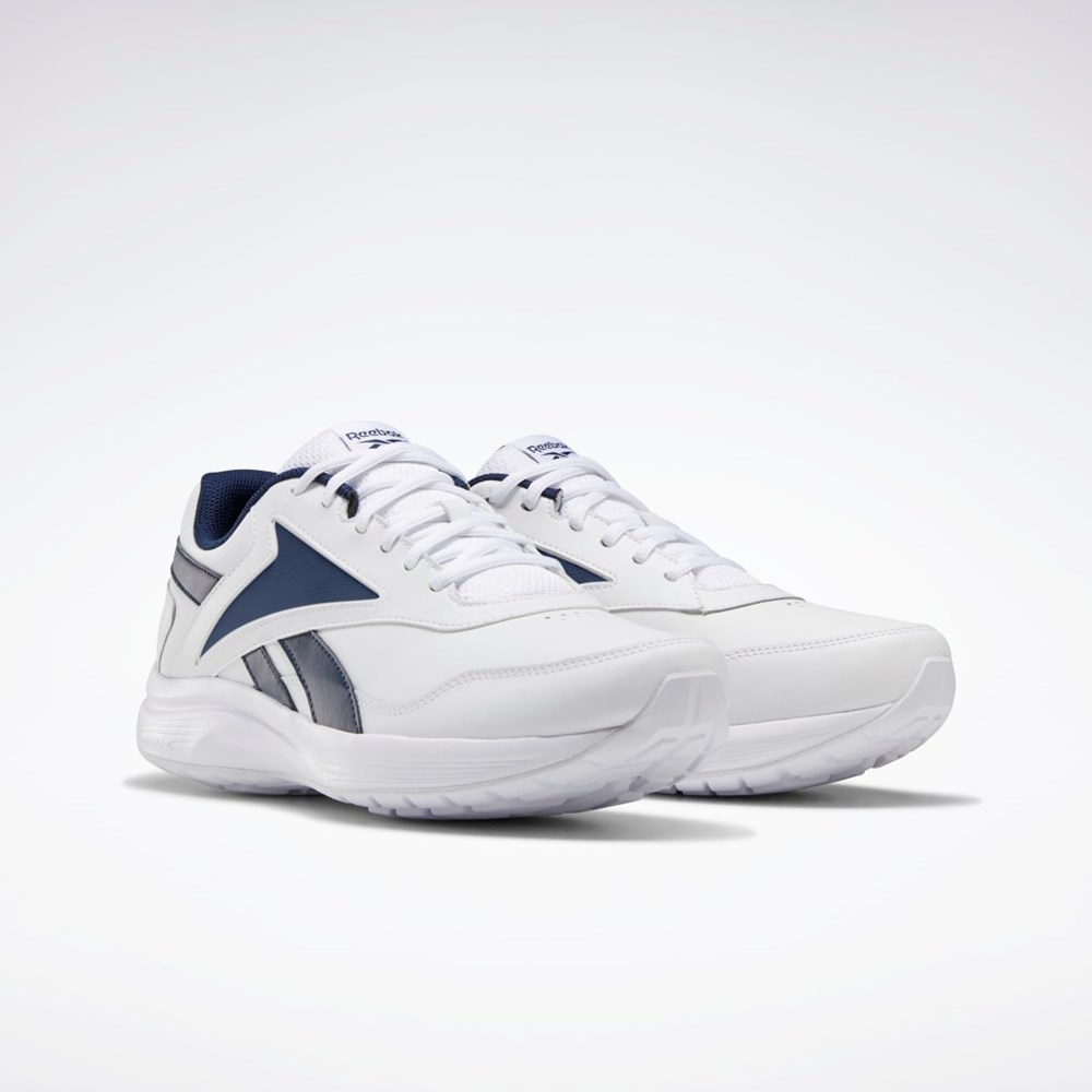 Reebok Walk Ultra 7 DMX MAX Extra-Leveät Shoes Valkoinen Laivastonsininen Kuninkaallinen Sininen | KVEBQI-450