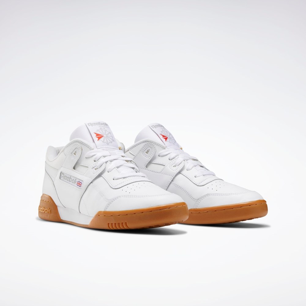 Reebok Workout Plus Shoes Valkoinen Punainen Kuninkaallinen Sininen | BHVLNY-802