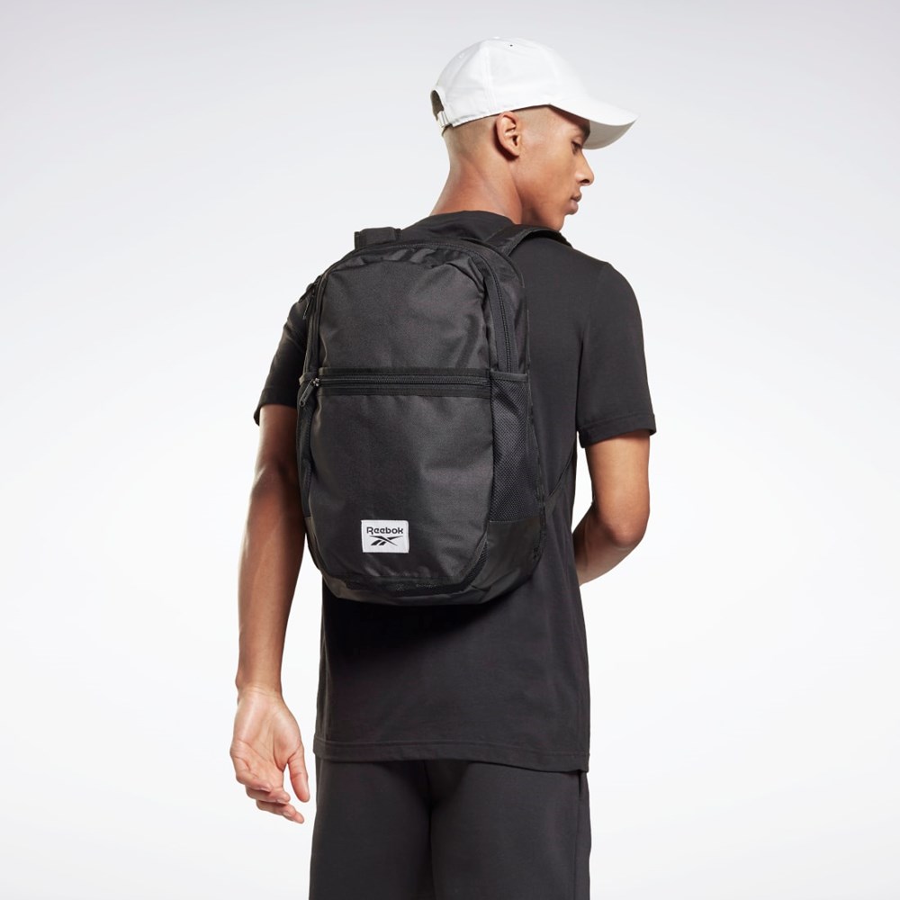 Reebok Workout Ready Active Backpack Mustat Mustat | EPSWAN-705