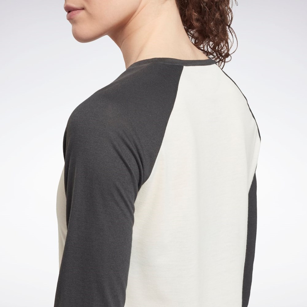 Reebok Workout Ready Baseball T-Shirt Valkoinen | TOMVDY-350