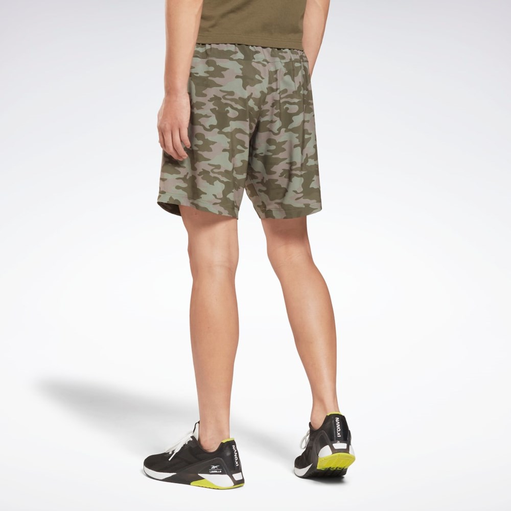 Reebok Workout Ready Camo Graafinen Shorts Vihreä | BGYTRC-051