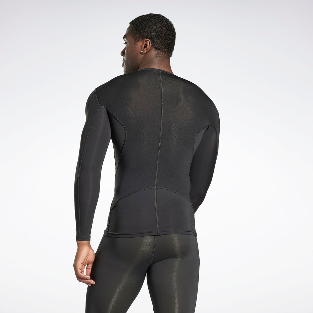 Reebok Workout Ready Compression Long Sleeve Shirt Mustat | QAHWKM-247