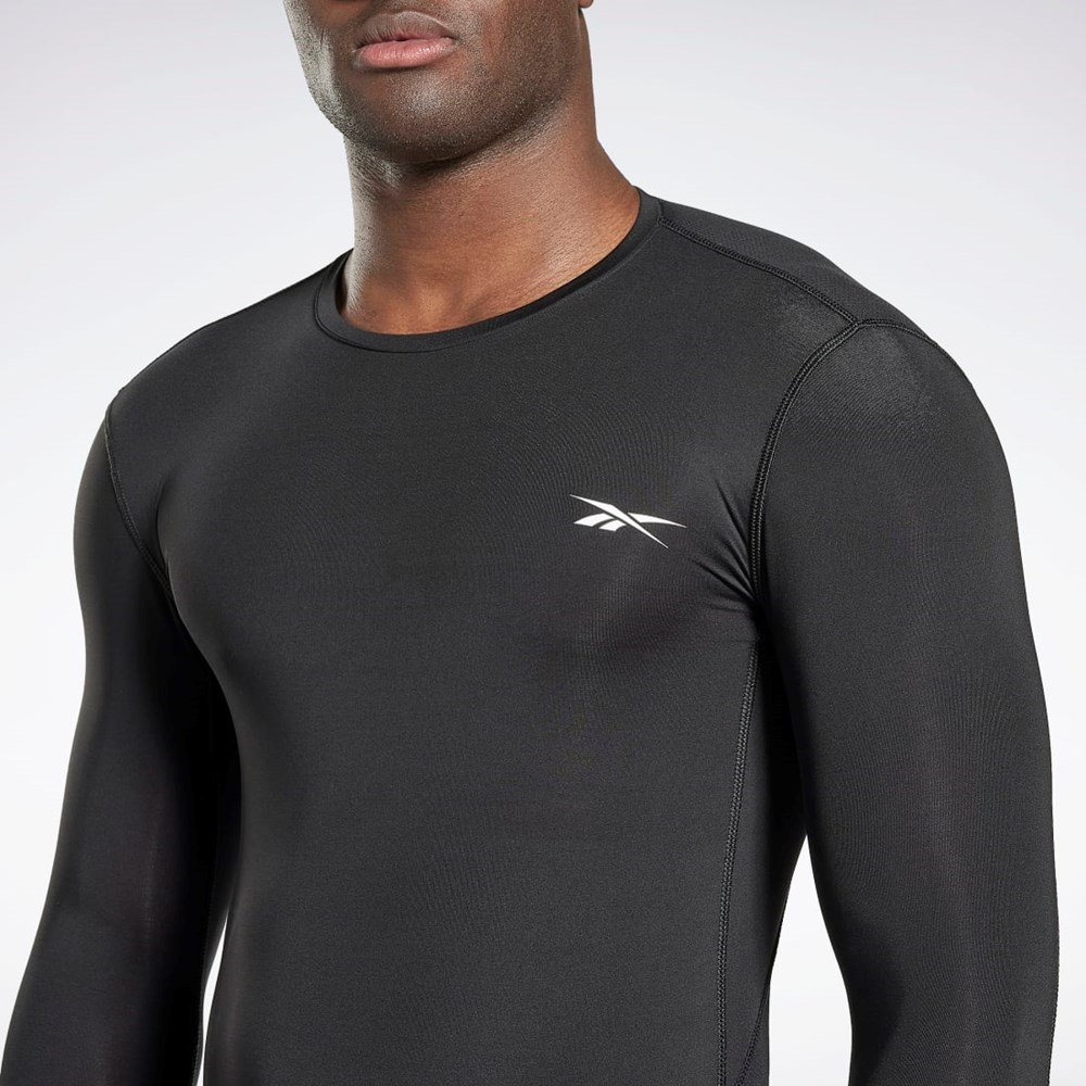 Reebok Workout Ready Compression Long Sleeve Shirt Mustat | QAHWKM-247