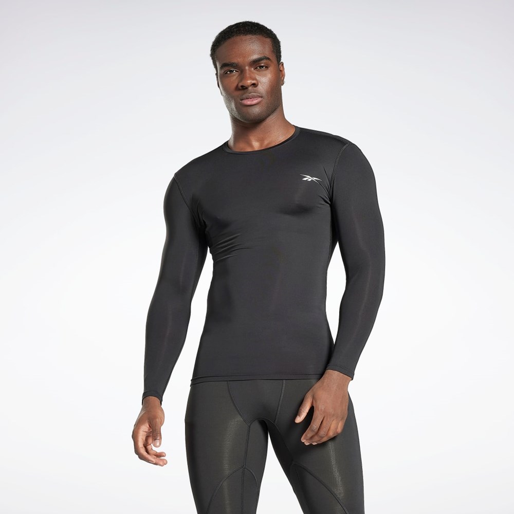 Reebok Workout Ready Compression Long Sleeve Shirt Mustat | QAHWKM-247
