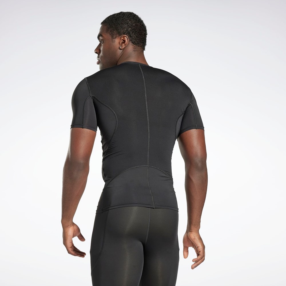 Reebok Workout Ready Compression T-Shirt Mustat | IDMNGV-210