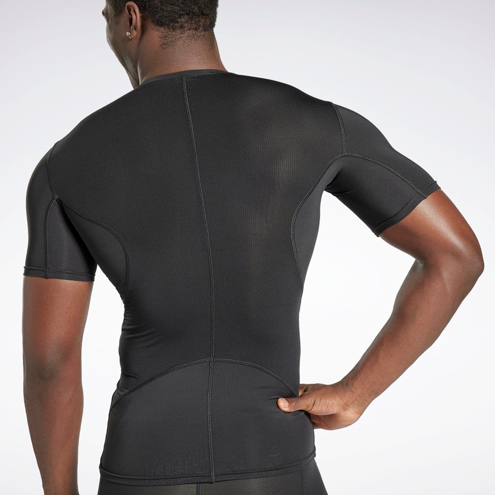 Reebok Workout Ready Compression T-Shirt Mustat | IDMNGV-210