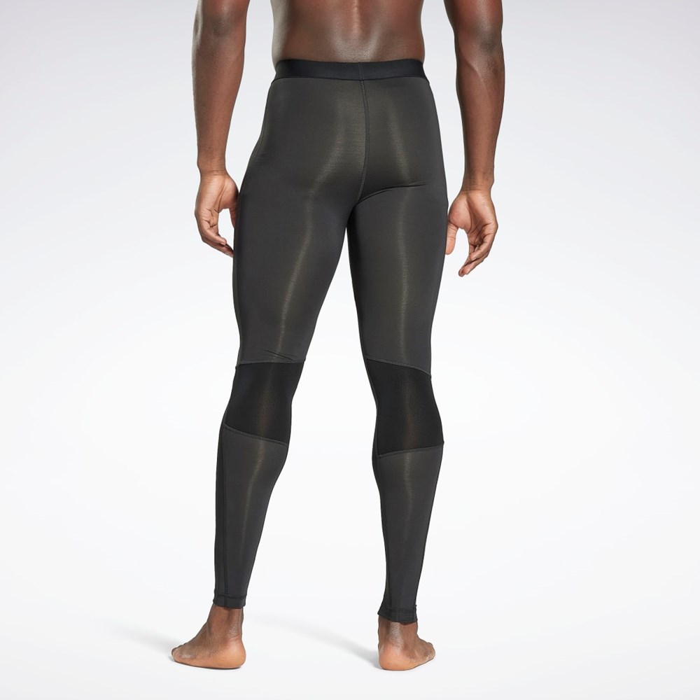Reebok Workout Ready Compression Tights Mustat | PCXFWG-947