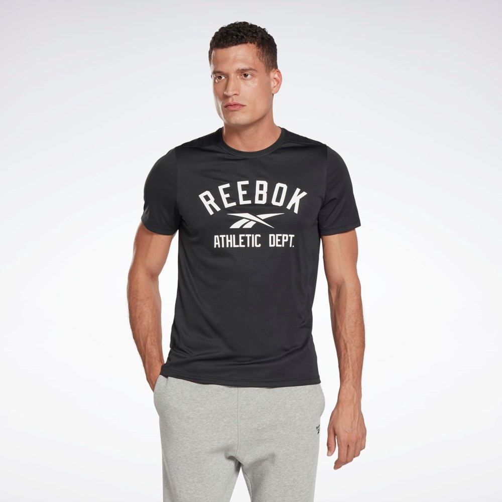 Reebok Workout Ready Graafinen T-Shirt Mustat | FMUDHJ-058