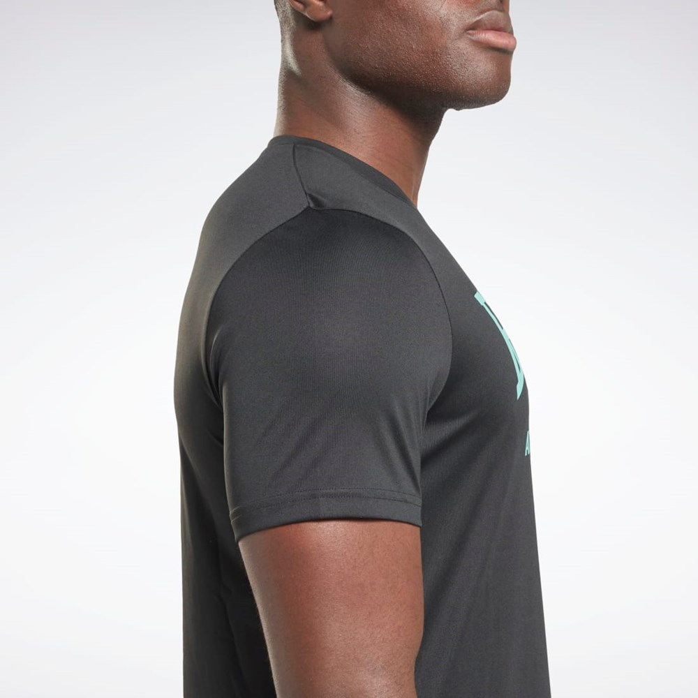 Reebok Workout Ready Graafinen T-Shirt Mustat | MYZJDV-368