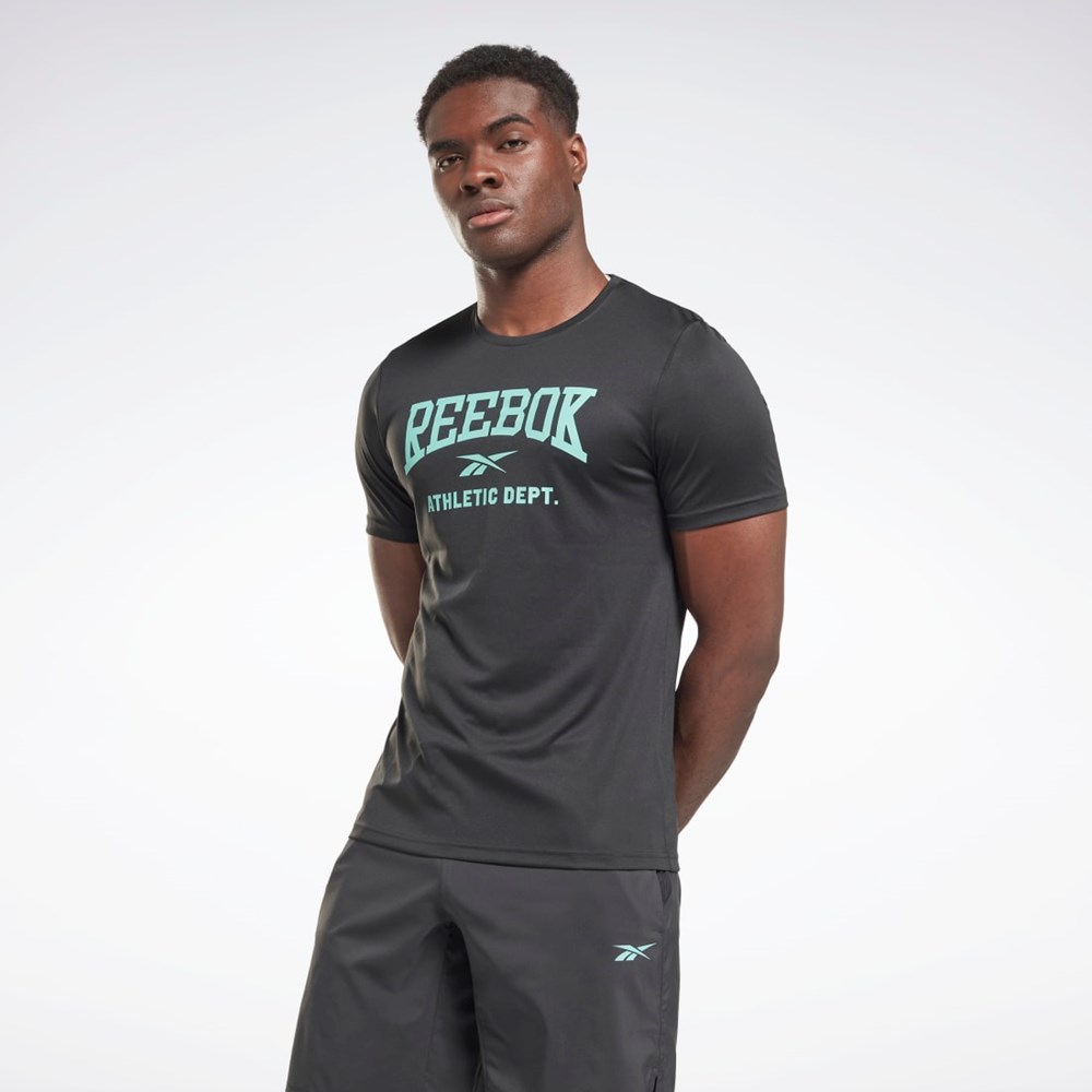 Reebok Workout Ready Graafinen T-Shirt Mustat | MYZJDV-368