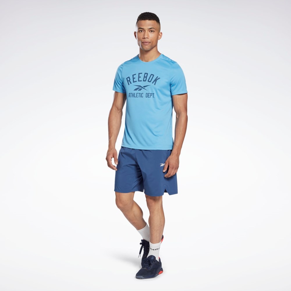 Reebok Workout Ready Graafinen T-Shirt Sininen | FRUILW-954