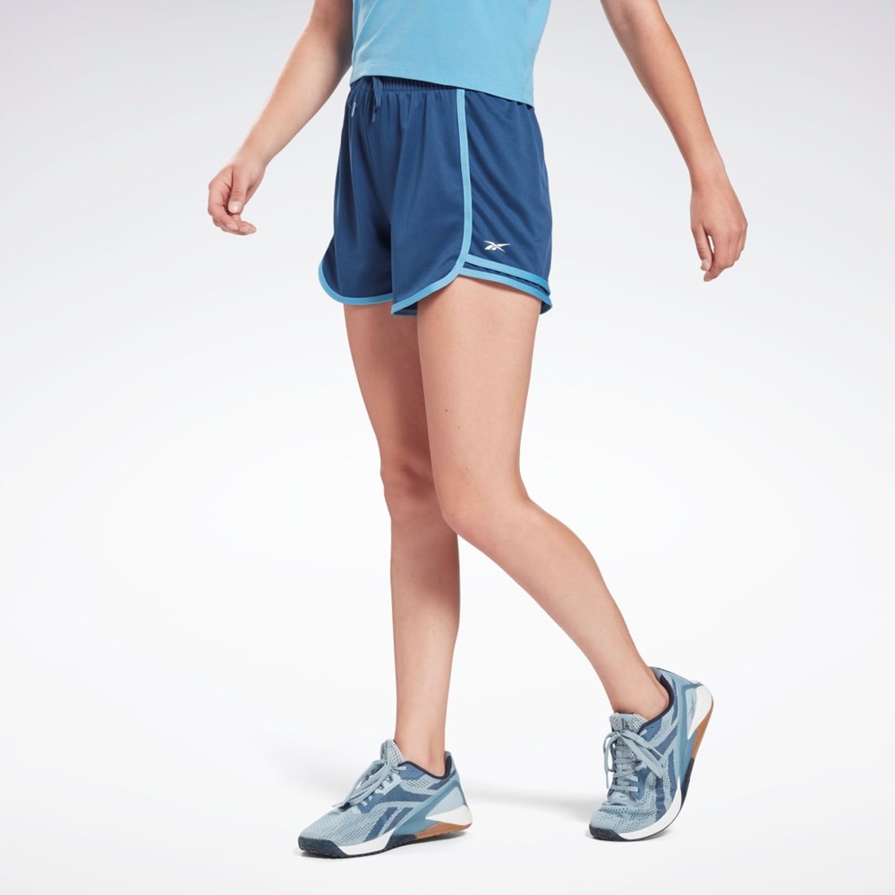 Reebok Workout Ready High-Rise Shorts Sininen | JOBPSE-150