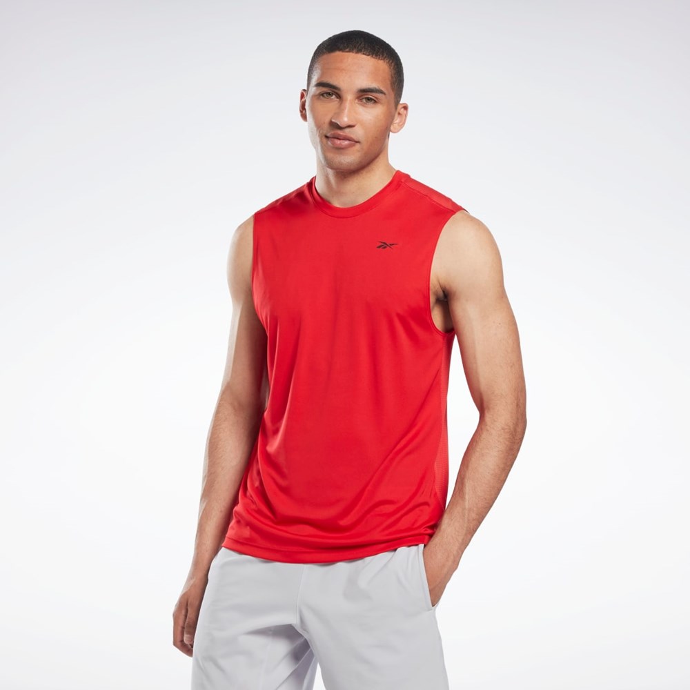 Reebok Workout Ready Hihattomat Tech T-Shirt Punainen | HOUGLC-608