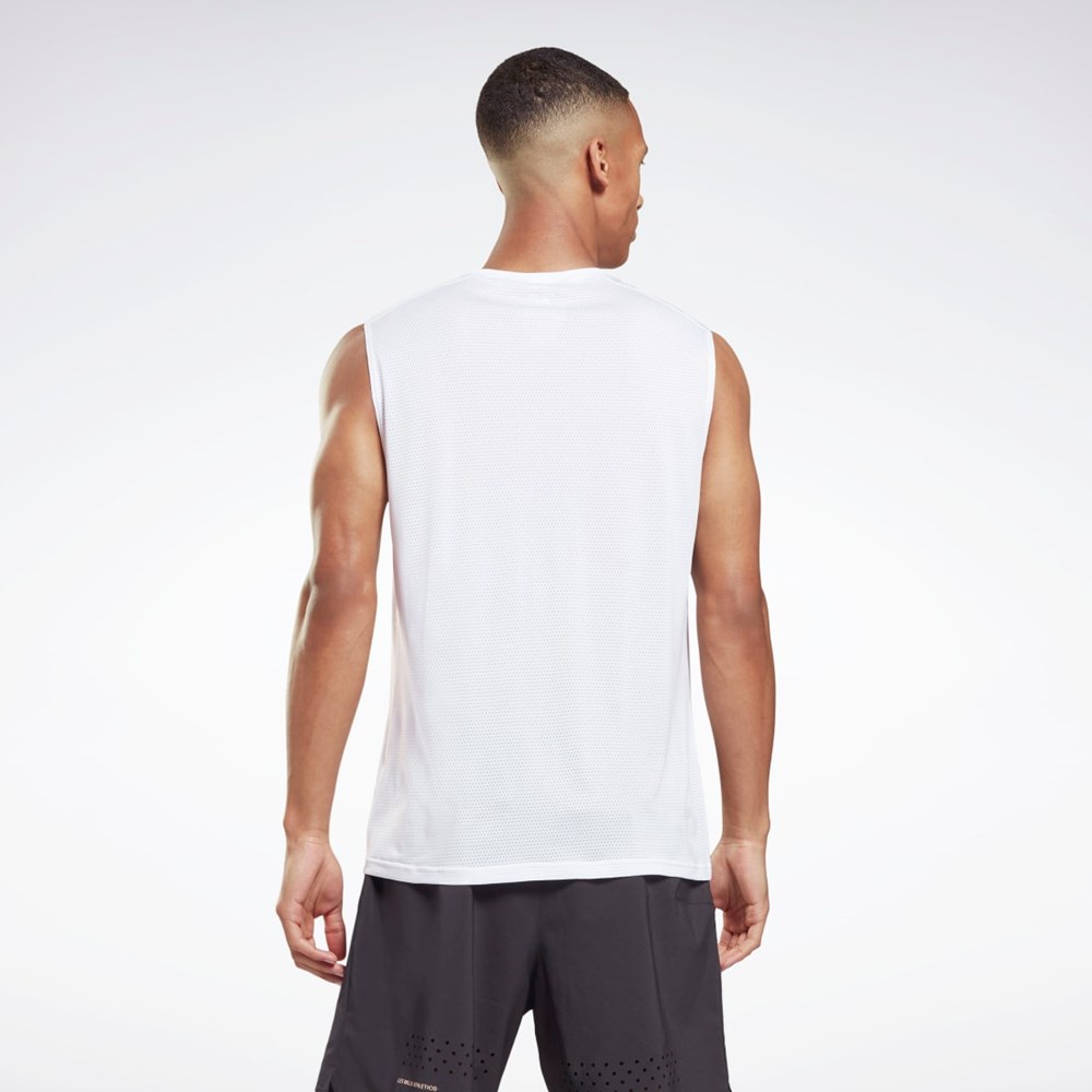Reebok Workout Ready Hihattomat Tech T-Shirt Valkoinen Valkoinen | LKFSEY-527