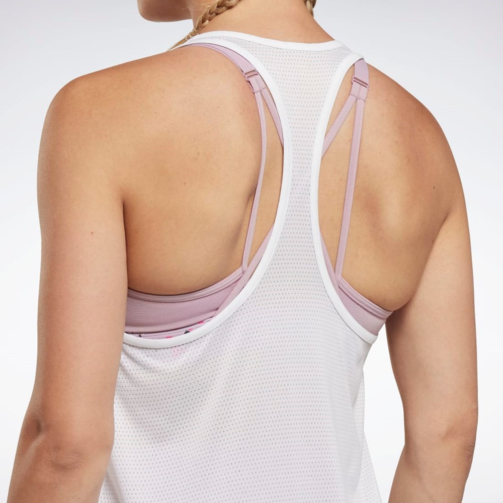 Reebok Workout Ready Mesh Back Tank Top Valkoinen | PONBLT-715