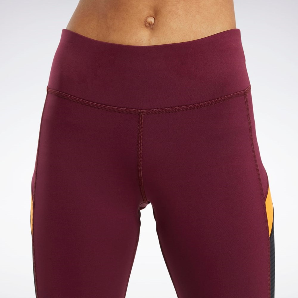Reebok Workout Ready Mesh Capri Tights Viininpunainen | GIZLSN-805