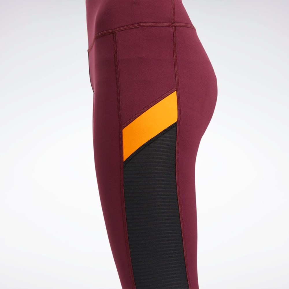 Reebok Workout Ready Mesh Capri Tights Viininpunainen | GIZLSN-805
