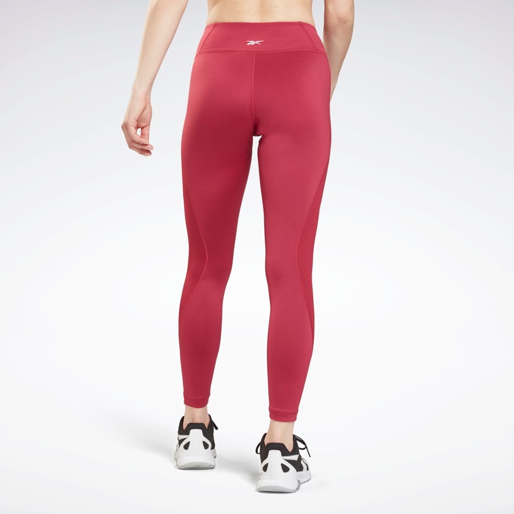 Reebok Workout Ready Mesh Leggings Punch Berry | PKLVCU-958